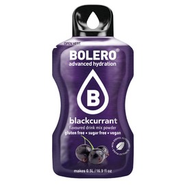 BOLERO – Black Currant Flavored, Sugar Free and Low Calorie Powdered Drink Mix, Makes 16oz for Strong Flavor or 32oz for Mild Flavor, 36 Small Sachet Singles-To-Go - Europe's Favorite Drink Mix