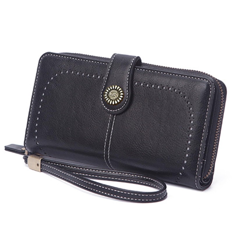 Cartera de Cuero Grande para Mujer Correa para la Muñeca