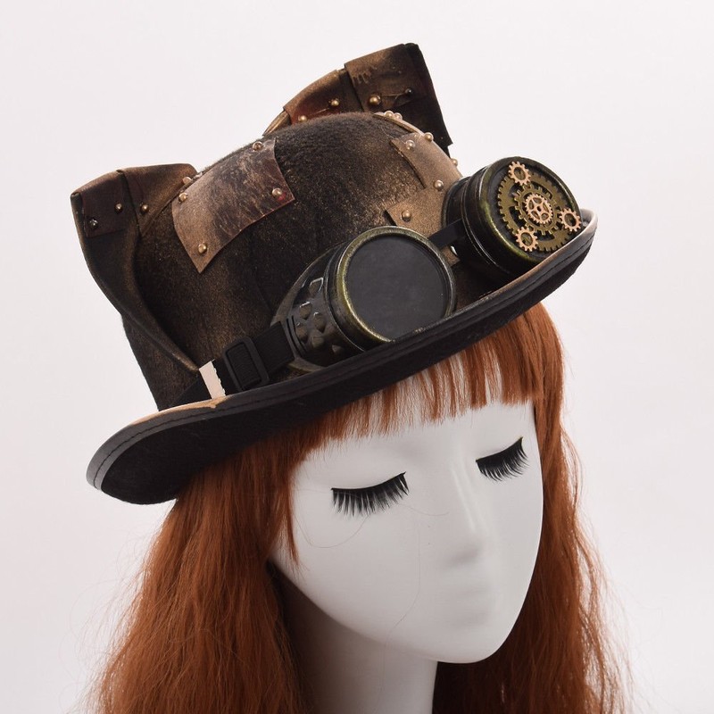 Graceart Steampunk - Gorros unisex con anteojos para mujeres y