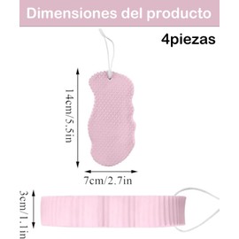 Esponja Exfoliante Corporal JIAQCN 4 Piezas para Piel Sensible y Baño Diario