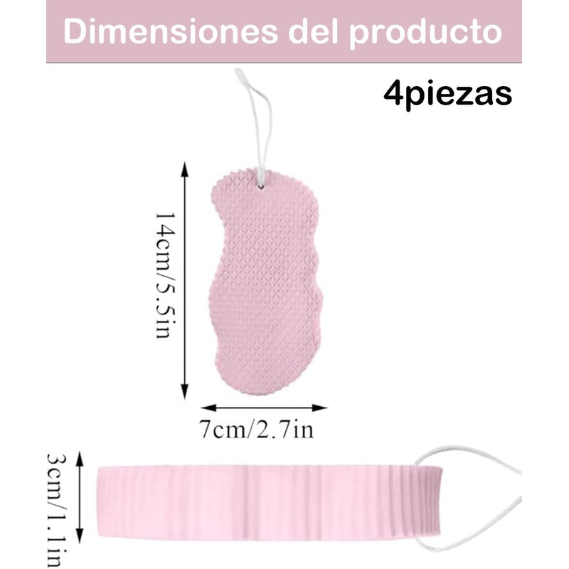 Esponja Exfoliante Corporal JIAQCN 4 Piezas para Piel Sensible y