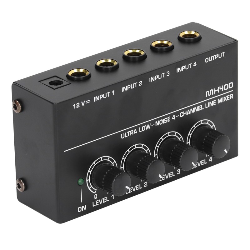 4 Channel Mixer Black Ultra Low Noise 4 Channel Compact