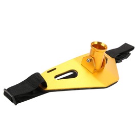 Fishing Belt Aluminium Stand-Up Offshore Gimbal Padded Rod Holder Fishing Rod Belt Adjustable Boat Fishing (Golden)