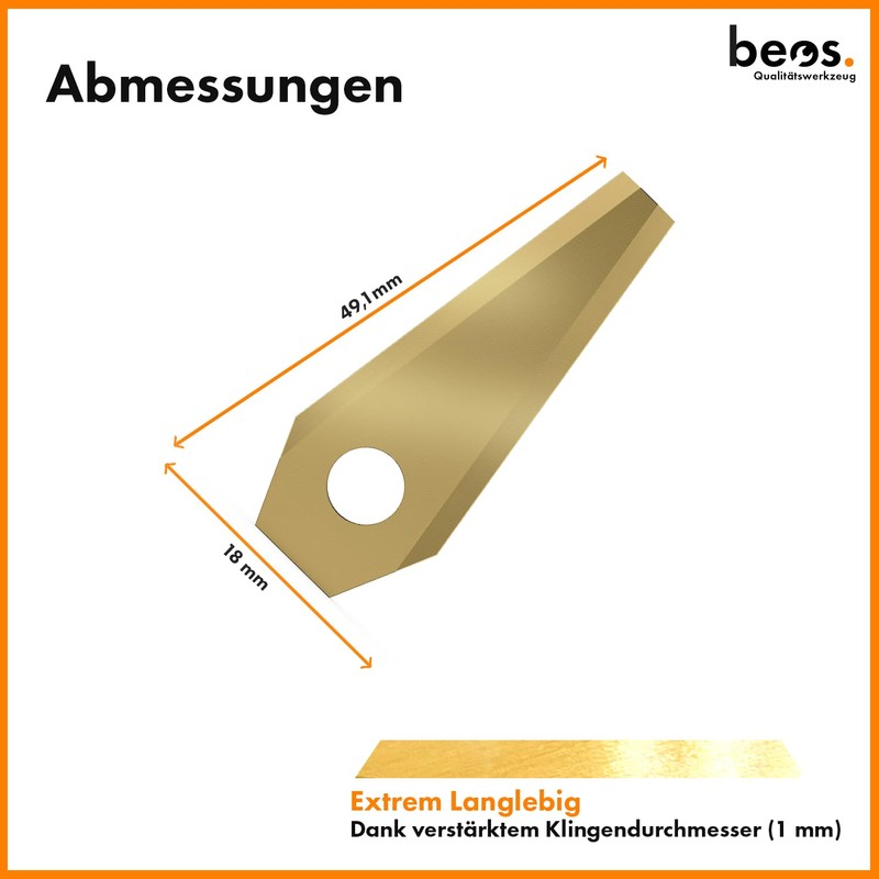 BEOS® 30 x Premium Titanium Replacement Blades for Bosch Indego