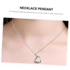 jojofuny 3sets Elegant Stainless Steel Necklace Heart Shape Pendant English