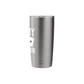 Cool Gin Rummy Design For Men Women Card Game Rummy Player Stainless Steel Insulated Tumbler