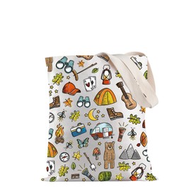 JXGZSO Camping Tote Bag Love Camping Shopping Bag Camp Life Merchandise Happy Camping Gift Camp Lover Gift Hiking lover Gift (Love Camping Tote CA)