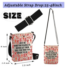 PLITI Broadway Musical Gift Just Be Who You Wanna Be Red Boots Inspired Crossbody Bag Theatre Lover Merchandise (Be who you CbagU)