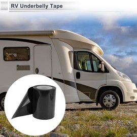 RATCHROLL 1 Roll Universal Underbelly Tape Waterproof 49.21ftx5.91" Flex Belly Tape with Permanent Sealing Adhesive for RV Mobile Home, Tear Repair Patch Black