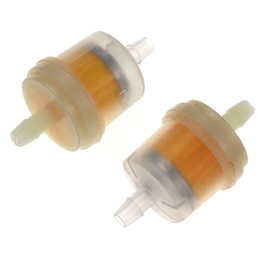 VOZINMOST Gas Inline Fuel Filters, Universal 1/4 inch Inline Clear Fuel Filters, compatible with Motorcycle, Lawn Mower,Kohler, Kawasaki, John Deere, Birggs, Stratton (2 PCS)