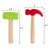 Nagpew 10 Pack Kids Hammer Toy, Wooden Small Simulation Maintenance
