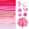 DOITOOL 500 Pcs Pink Pipe Cleaners for Crafts Soft Fuzzy