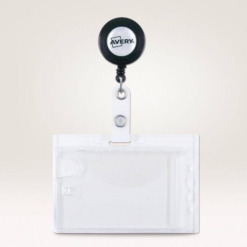 Avery 4827 Double Security Badge Holder with Extendable Reel 90