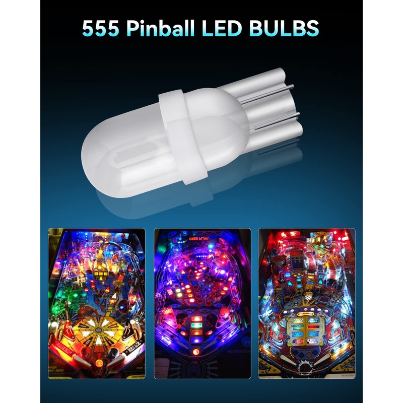 Keiurot 555 Bulb DC AC 6V 6.3V for Pinball Led