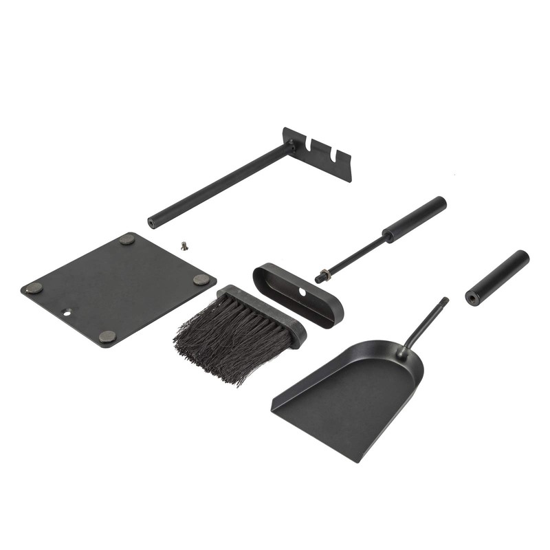 Aboniris Hearth Tidy Set, All Black, Wood Stove Tool Set,