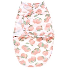 Hudson Baby Unisex Baby Plush Faux Fur Swaddle Wrap, Peach, 0-3 Months