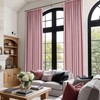 Extra Long 100% Blackout Linen Pleat Curtains 110 Inches Long