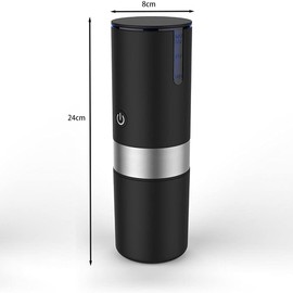 Haguka Portable Coffee Machine Capsule Expresso Maker with Built-in Filter Electric USB Handheld Coffee Grinder For Home Travel (black)