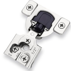Decobasics 60 Pack Soft Close Cabinet Hinges – 1/2" Overlay for Kitchen Cabinet Doors, Slow Self-Closing Concealed Hidden Hinges for Face Frame –Stainless Steel, 3-Way Adjustable & Quiet Close Damper