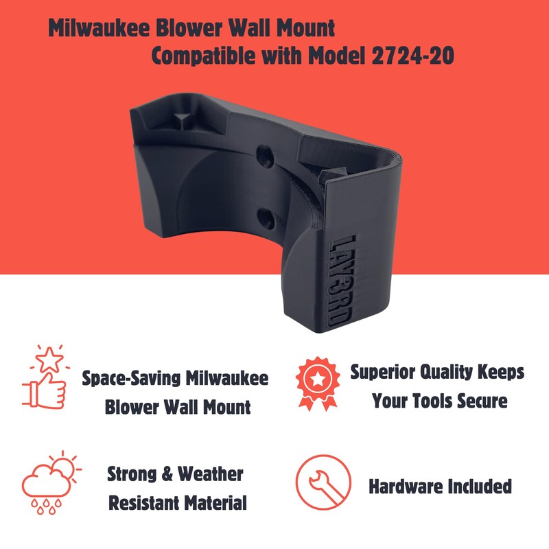 Wall Mount for Milwaukee M18 Leaf Blower | Only Compatible