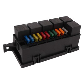 11 Slot Relay Box 6 Relays Universal Relay Box with 11 Blade for Automotive Marine Boat Truck