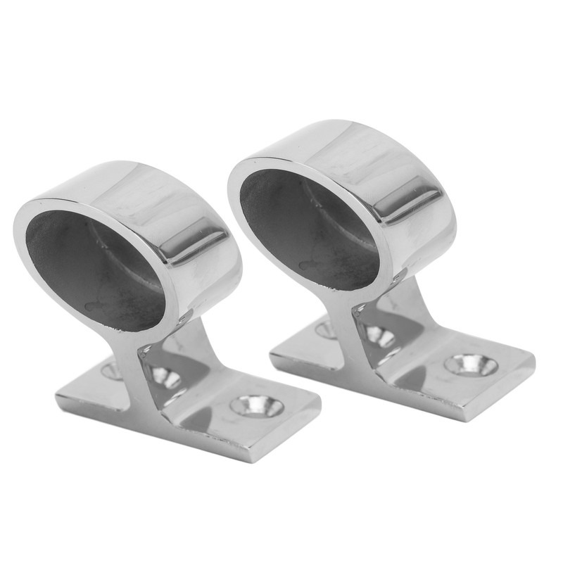 2PCS Stanchion Hand Rail Fitting 316 Stainless Steel Mirror Polishing