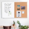 Cork Bulletin Board, 48 X 32 Inches White Magnetic Dry