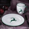 GMUNDNER KERAMIK Egg Cup Smooth Diameter 4.9 cm Green Deer