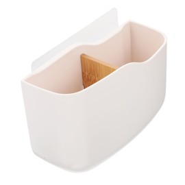 Levemolo Punch Wall Storage Box Wall Mounted Organizer for Remote Control Phone Items Compact Design with Charging Space Saving Storage for Home Office