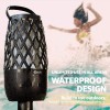 IXTECH Outdoor Bluetooth Speaker Waterproof Wireless with LED Flame Light,Hook