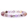 Echtes Super Seven Amethyst Edelstein Armband mit 6mm Perlen -