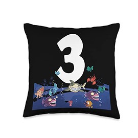 Fishbowl Fishkeepers Fish Lovers Aquarium Addict C Sea Animals Fish Aquarium 3rd Birthday Theme Party Throw Pillow, 16x16, Multicolor