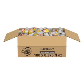 Nestle Coffee mate Coffee Creamer, Hazelnut, Liquid Creamer Singles, Non Dairy, No Refrigeration, 0.375 fl oz Tubs (Pack of 180)