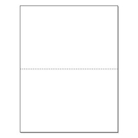 Letter Size White Perforated Blank Post Card Cardstock, 75lb Cover (203 gsm) 2 per Page, Cards Measure 8.5" X 5.5", Inkjet/Laser Compatible - 50 Sheets / 100 Cards