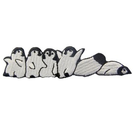 Cute Penguin Patch Embroidered Applique Iron On Sew On Emblem
