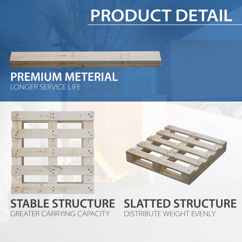 Greaton, Wooden Pallets, Easy for Commercial Use, Strong Sturdy Structure,