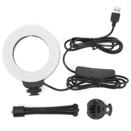 4 Inch 48 LEDs Selfie Ring Light for Zoom Meeting, Portable Mini Selfie Photography, USB Vlog Fill Lamp, Desktop Ring Light with Tripod Stand for Makeup/Vlog/Computer/Laptop/Live Streaming/Video Call