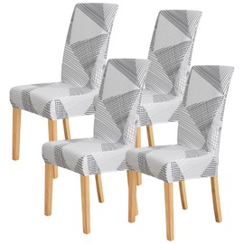 FORCHEER Chair Covers for Dining Chairs Set of 4,Geometric Stretch Dining Room Chair Cover Kitchen Parsons Chair Slipcovers (Pack of 4, Geometric)