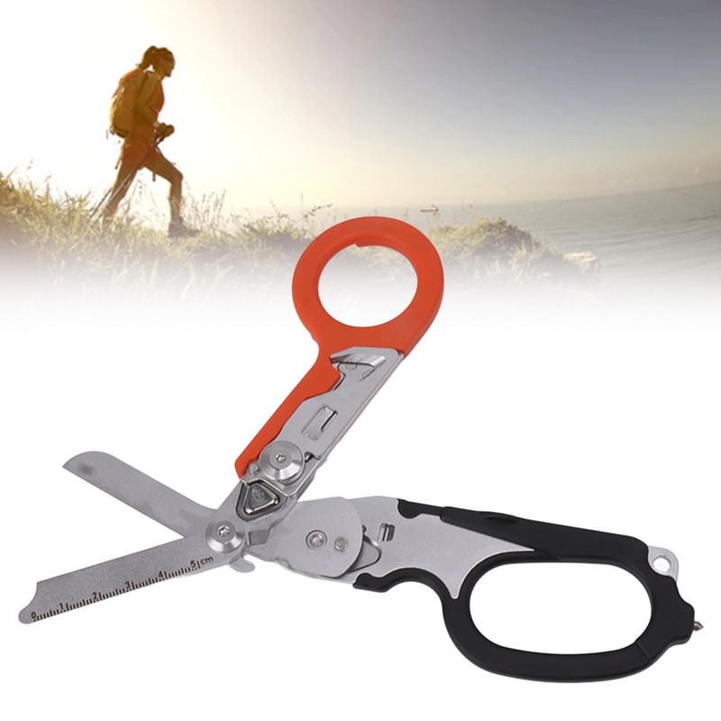 Emergency Response Shears Foldable Shear with Ring Cutter Glass Breaker