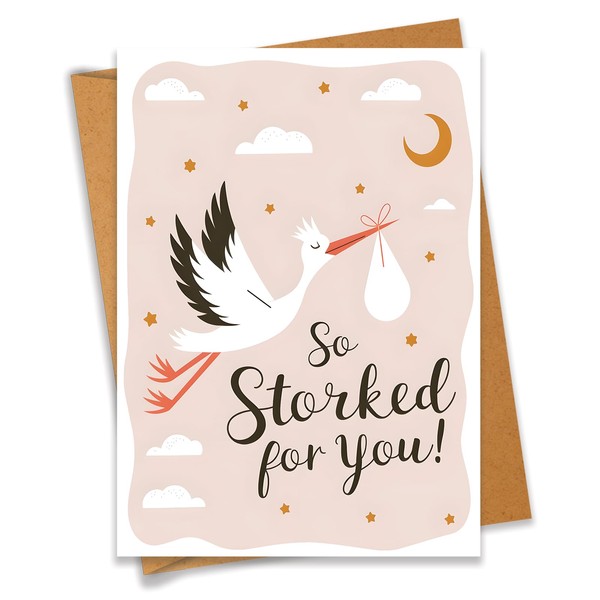 PEONYNFOX So Storked For You Baby Shower Congrats New Baby