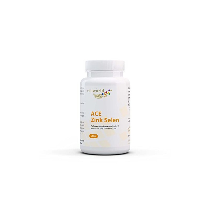 Vita World ACE Zinc + Selenium 120 Capsules Vegan Supplemented