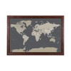 Push Pin Travel Maps Customizable Wall Art - Earth Toned