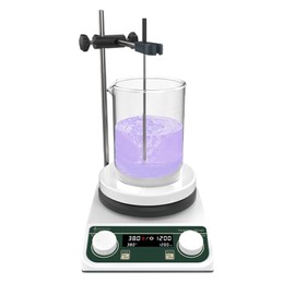 LABHOUSE Lab Digital 536℉/280℃ Magnetic Stirrer Hot Plate 3L Magnetic Mixer 5in Hotplate Knob Control 50-1500RPM | Probe Sensor,Support Stand,Stir Bar Included,110V
