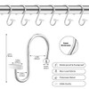 Gracelife Shower Curtain Decorative Hook Modern Square T Bar Shape