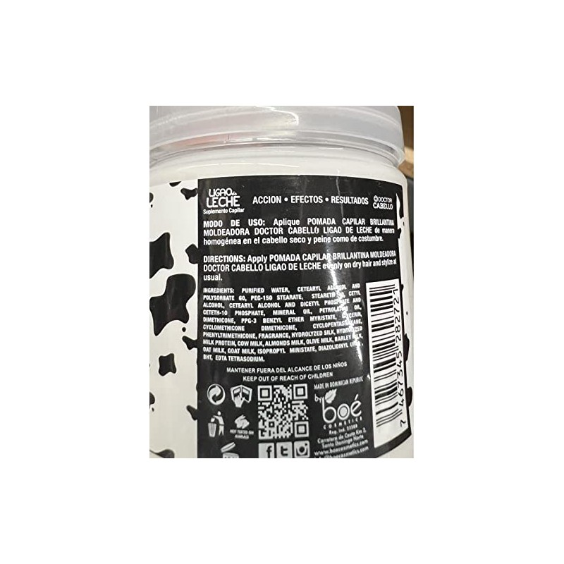 BOE Ligao De Leche Pomada Capilar Brillantina 8.5oz