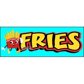 Harbour Signs Fries DECAL Food Truck Vinyl Sign Concession Sticker  (Choose Your Size) yl - 28"x10"