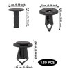 POPSTORE Set of 120 8mm Push-Type Automotive Clips Universal Plastic