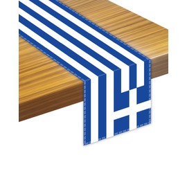 Greece Table Runner,GreekGreek Flag Tablecolth for Dining Home Decor