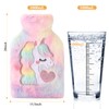 Hot Water Bottle with Cover Removable and Washable Soft Unicorn