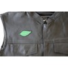 Green Leaf Patch - 3x1.25 inch. Embroidered Iron on Patch